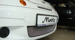 1 539 р. Сетка на бампер (рестайлинг) Russtal (хром) Daewoo Matiz M100 дорестайлинг (1998-2000)  с доставкой в г. Майкоп. Увеличить фотографию 2