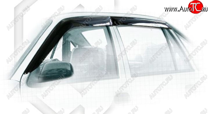 1 999 р. Дефлектора окон CA-Plastiс Daewoo Nexia рестайлинг (2008-2015) (Classic полупрозрачный, Без хром.молдинга)  с доставкой в г. Майкоп