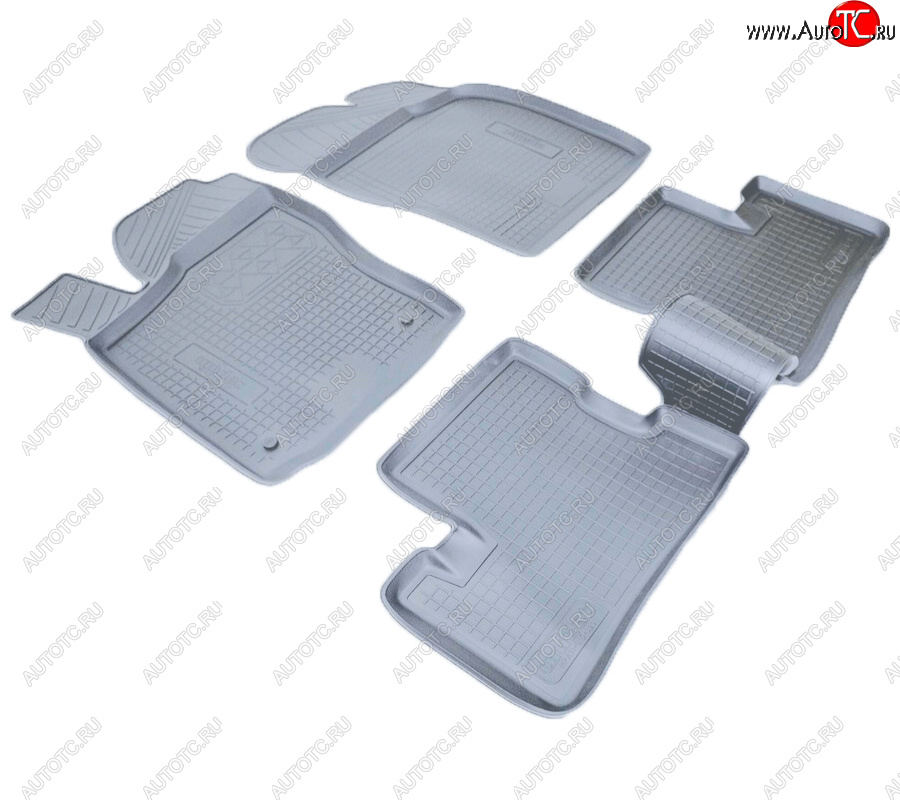 2 599 р. Коврики салона Norplast Unidec  Daewoo Nexia  рестайлинг (2008-2015) (Цвет: серый)  с доставкой в г. Майкоп