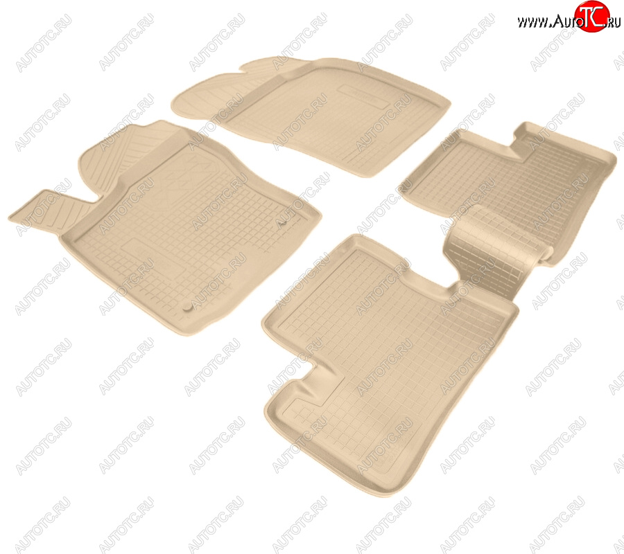 2 599 р. Коврики салона Norplast Unidec  Daewoo Nexia  рестайлинг (2008-2015) (Цвет: бежевый)  с доставкой в г. Майкоп