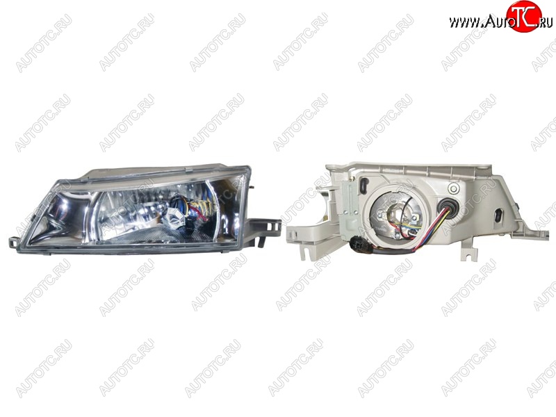 2 989 р. Левая передняя фара SAT (хрусталь) Daewoo Nexia дорестайлинг (1995-2008)  с доставкой в г. Майкоп