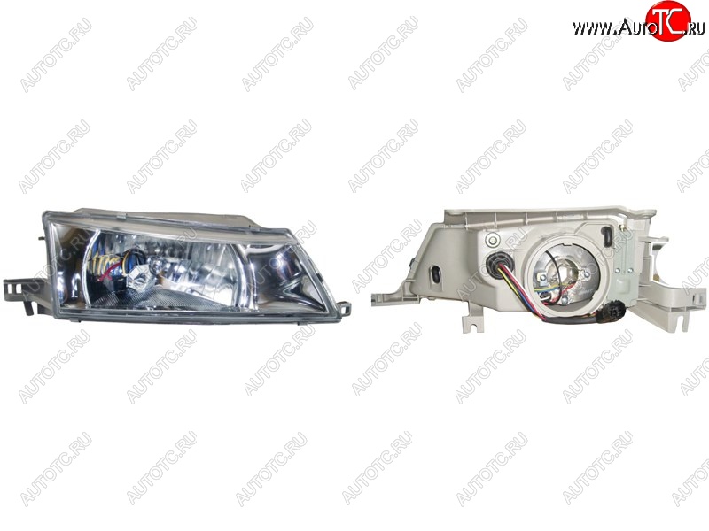 2 989 р. Правая передняя фара SAT (хрусталь) Daewoo Nexia дорестайлинг (1995-2008)  с доставкой в г. Майкоп