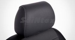 6 999 р. Чехлы для сидений (с подголовниками) SeiNtex (экокожа, серый цвет)  Daewoo Nexia  рестайлинг (2008-2015)  с доставкой в г. Майкоп. Увеличить фотографию 3