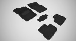 Износостойкие коврики в салон 3D DAEWOO NEXIA черные (компл) Daewoo Nexia  дорестайлинг (1995-2008)