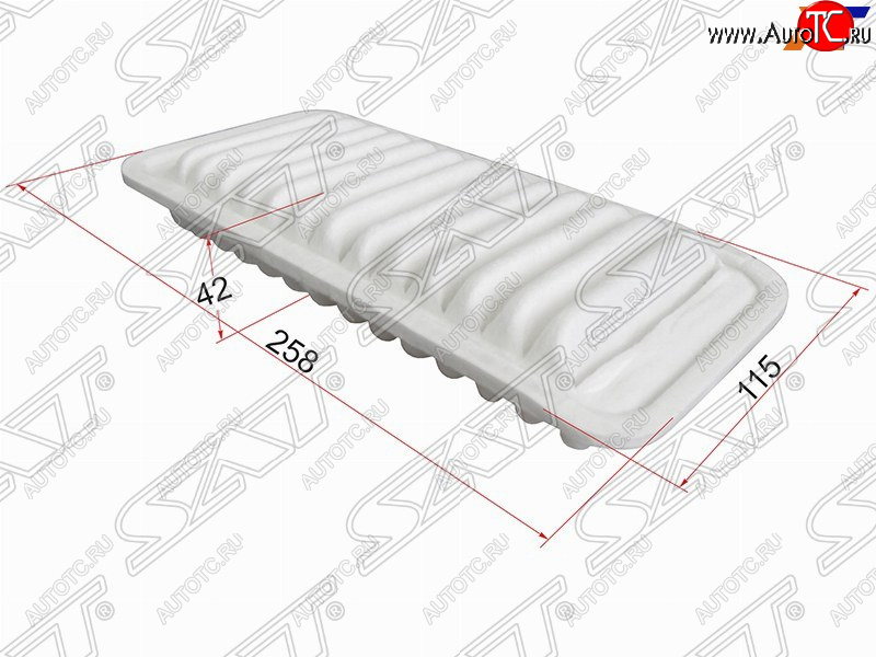 245 р. Фильтр воздушный SAT  Daihatsu Boon  M600 (2010-2016), Toyota Echo  XP10 (1999-2006), Toyota Passo ( 1,  2) (2004-2016), Toyota Platz ( рестайлинг) (1999-2005), Toyota Ractis (2005-2010), Toyota Vitz ( XP10,  XP90) (1998-2010), Toyota Yaris ( XP10,  XP90) (1999-2010)  с доставкой в г. Майкоп