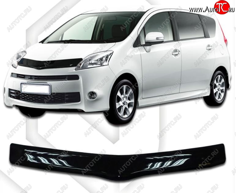 1 899 р. Дефлектор капота (M600S, M601S, M610S) CA-Plastiс  Daihatsu Boon Luminas  M500 минивэн (2008-2012) (Classic черный, Без надписи)  с доставкой в г. Майкоп