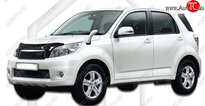 2 079 р. Дефлектор капота CA-Plastic  Daihatsu Terios  J200 (2006-2009) дорестайлинг (Classic черный, Без надписи)  с доставкой в г. Майкоп