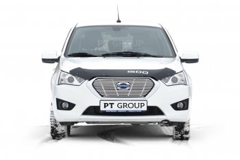 6 479 р. Накладка на решетку радиатора Petroil Tuning Datsun on-DO седан рестайлинг (2019-2021) (Нержавейка)  с доставкой в г. Майкоп. Увеличить фотографию 3