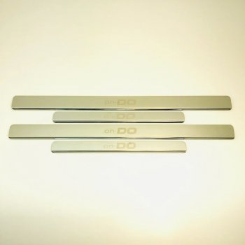 Накладки порожков салона INOX Datsun on-DO седан дорестайлинг (2014-2019) (Нержавеющая сталь)