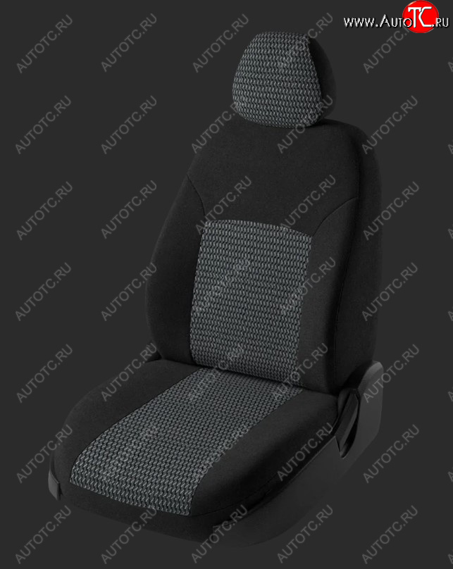 5 749 р. Чехлы для сидений Lord Autofashion Дублин (жаккард, сплошная спинка, 3 Г-образных подголовника)  Datsun on-DO (2014-2019) седан дорестайлинг (Черный, вставка Черный Зигзаг)  с доставкой в г. Майкоп