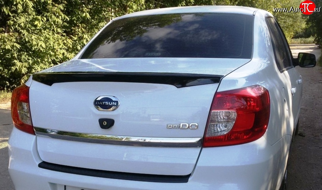 2 249 р. Лип спойлер АртФорм Datsun on-DO седан дорестайлинг (2014-2019) (цвет: Оранжевый)  с доставкой в г. Майкоп