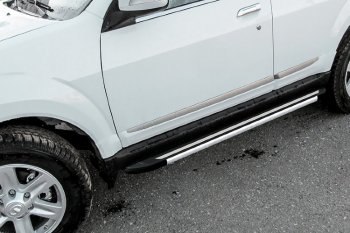 11 299 р. Пороги алюминиевые Slitkoff  Derways Hower Н3 (2017-2019) (Luxe Black)  с доставкой в г. Майкоп. Увеличить фотографию 2