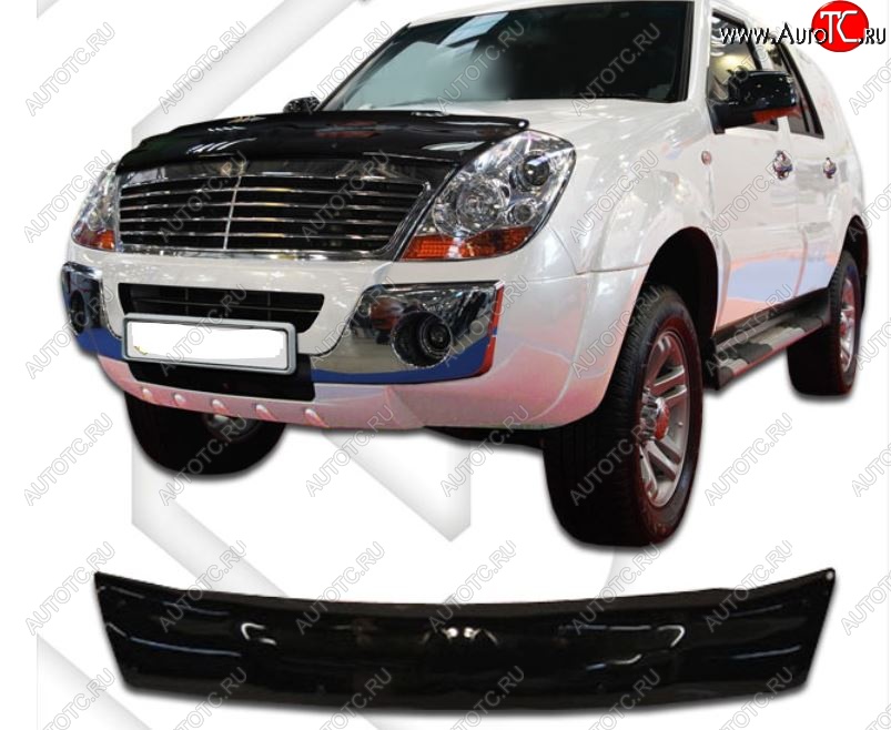 2 079 р. Дефлектор капота CA-Plastic  Derways Aurora (2006-2008) (Classic черный, Без надписи)  с доставкой в г. Майкоп