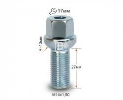 Колёсный болт длиной 27 мм Вектор M14 1.5 27 под гаечный ключ Audi A4 B5 8D5 универсал дорестайлинг (1994-1997) 