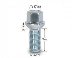 Колёсный болт длиной 27 мм Вектор M14 1.5 27 под гаечный ключ Audi A4 B5 8D5 универсал дорестайлинг (1994-1997) 