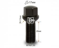 Колёсный болт длиной 28 мм Вектор M14 1.5 28 под гаечный ключ (пос.место: сфера) Audi A4 B5 8D5 универсал дорестайлинг (1994-1997) 