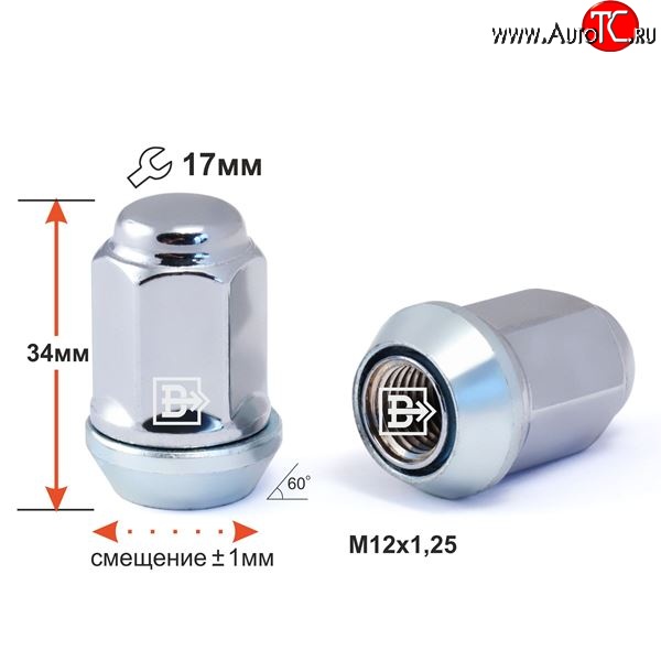 139 р. Колёсная гайка Вектор M12 1.25    с доставкой в г. Майкоп