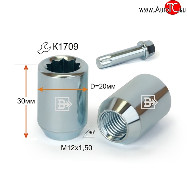 79 р. Колёсная гайка Вектор M12 1.5    с доставкой в г. Майкоп