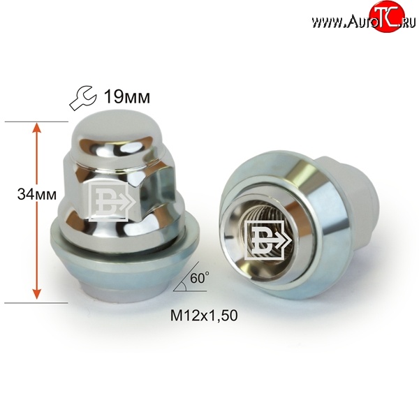 169 р. Колёсная гайка Вектор M12 1.5    с доставкой в г. Майкоп