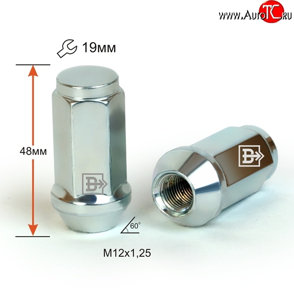 169 р. Колёсная гайка Вектор M12 1.25    с доставкой в г. Майкоп