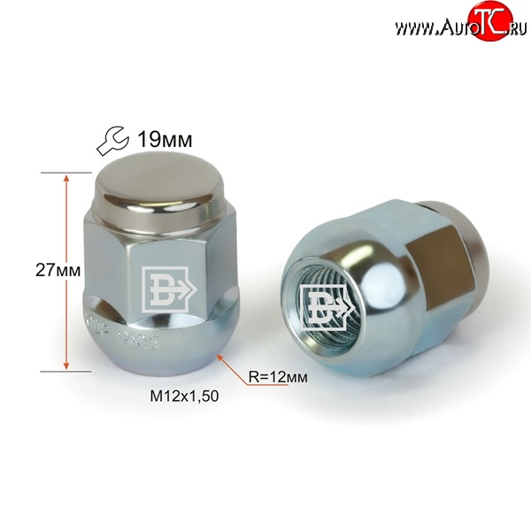 189 р. Гайка под гаечный ключ (пос.место: конус) диска колеса Вектор M12x1.5    с доставкой в г. Майкоп