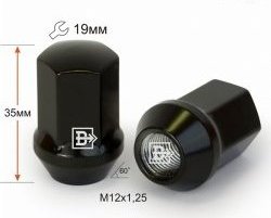 Колёсная гайка Вектор M12 1.25 Nissan Qashqai +2 1 J10 дорестайлинг (2008-2010) 
