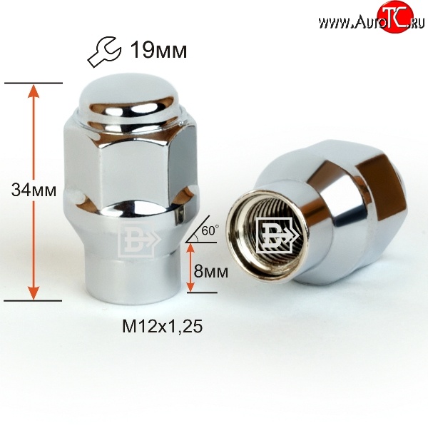 89 р. Колёсная гайка Вектор M12 1.25    с доставкой в г. Майкоп