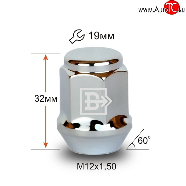 69 р. Колёсная гайка Вектор M12 1.5    с доставкой в г. Майкоп