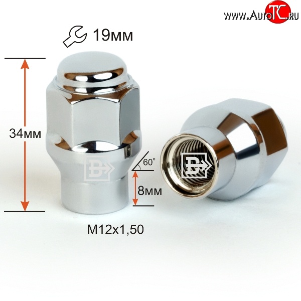 89 р. Колёсная гайка Вектор M12 1.5    с доставкой в г. Майкоп