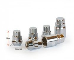 Комплект колёсных гаек секреток Вектор M12 1.25 