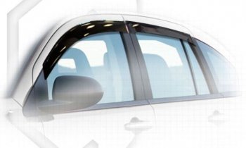 Дефлектора окон CA-Plastiс Dodge Caliber (2006-2012) (Classic полупрозрачный, Без хром.молдинга)
