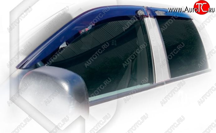 2 199 р. Дефлектора окон (Crew Cab) CA-Plastic Dodge Ram DJ, DS (2008-2012) (серия Classic полупрозрачный, Без хром.молдинга)  с доставкой в г. Майкоп