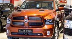 749 р. Реснички на фары RA  Dodge Ram  DJ, DS (2008-2012) (Неокрашенные)  с доставкой в г. Майкоп. Увеличить фотографию 3