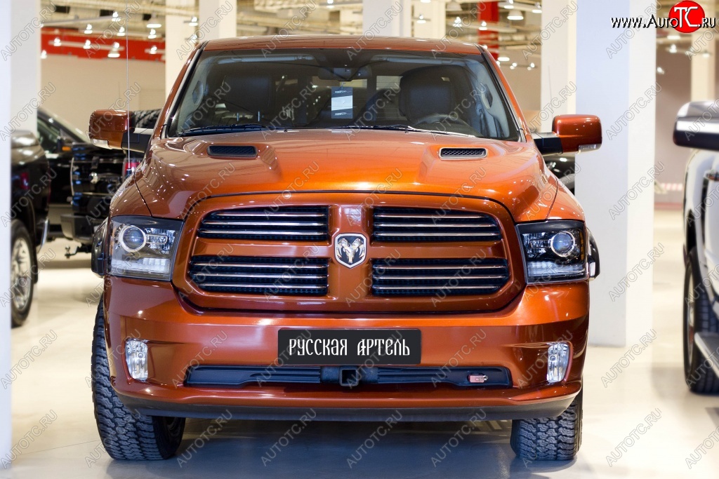 749 р. Реснички на фары RA  Dodge Ram  DJ, DS (2008-2012) (Неокрашенные)  с доставкой в г. Майкоп