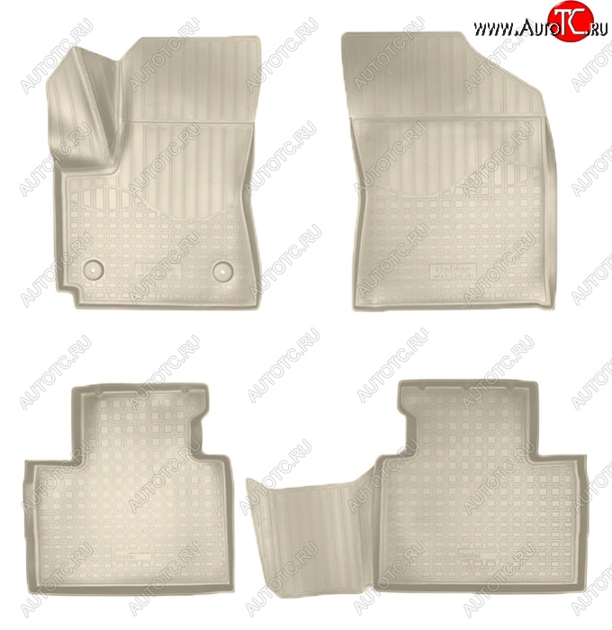 3 199 р. Коврики салонные Noplast (3D)  FAW Besturn X40  D181 (2016-2022) (Бежевые)  с доставкой в г. Майкоп