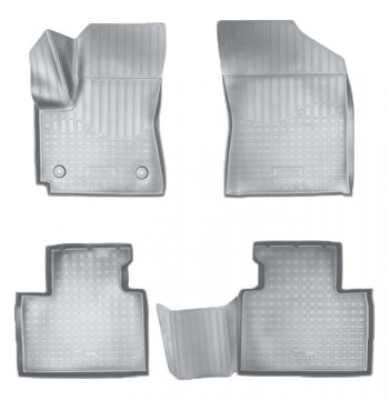 Коврики салонные Noplast (3D) FAW Besturn X40  D181 (2016-2022) (Серые)