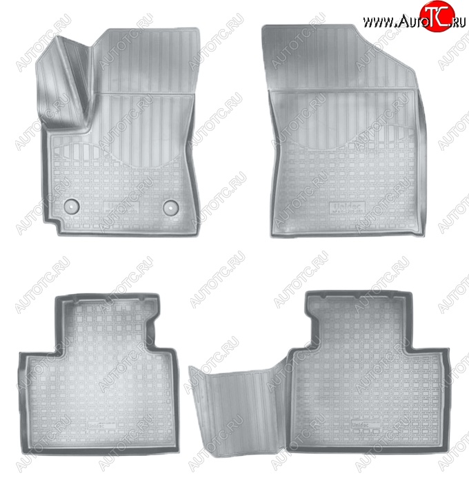 3 199 р. Коврики салонные Noplast (3D)  FAW Besturn X40  D181 (2016-2022) (Серые)  с доставкой в г. Майкоп