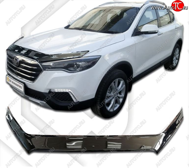 2 159 р. Дефлектор капота CA-Plastiс  FAW Besturn X80 (2016-2021) рестайлинг (Classic черный, Без надписи)  с доставкой в г. Майкоп