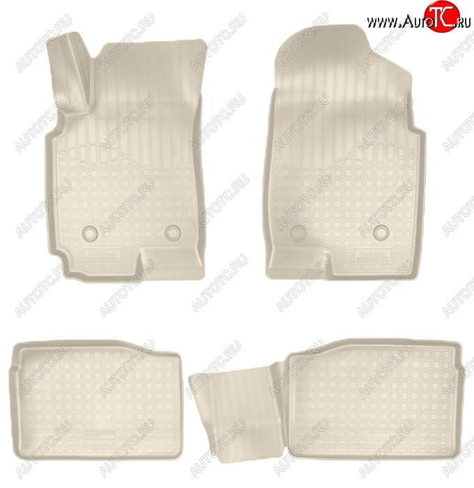 3 199 р. Коврики салонные Noplast (3D)  FAW Besturn X80 (2014-2021) дорестайлинг, рестайлинг (Бежевые)  с доставкой в г. Майкоп