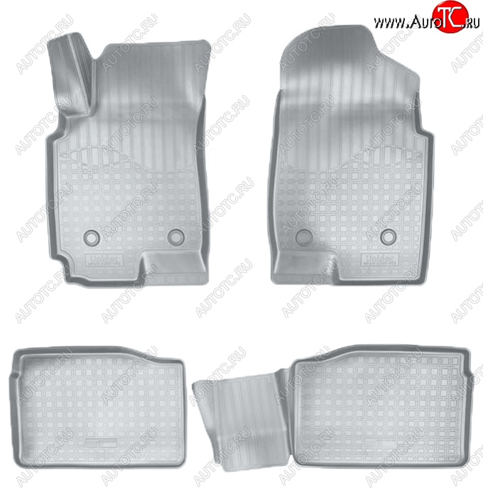 3 199 р. Коврики салонные Noplast (3D)  FAW Besturn X80 (2014-2021) дорестайлинг, рестайлинг (Серые)  с доставкой в г. Майкоп