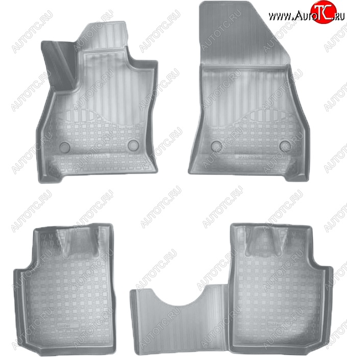 2 759 р. Коврики салонные Noplast (3D)  Fiat 500L  300,350 (2012-2022) дорестайлинг, рестайлинг (Серые)  с доставкой в г. Майкоп