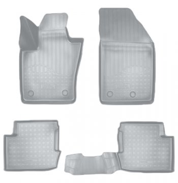 Коврики салонные Noplast (3D) Fiat 500X  334 (2014-2023) дорестайлинг, рестайлинг (Серые)