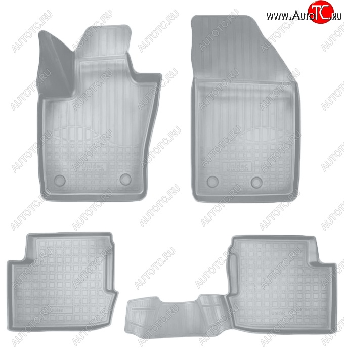 2 759 р. Коврики салонные Noplast (3D)  Fiat 500X  334 (2014-2023) дорестайлинг, рестайлинг (Серые)  с доставкой в г. Майкоп