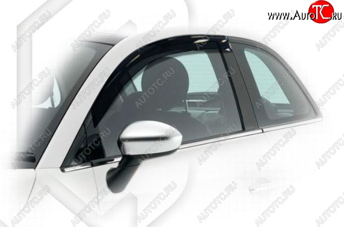 1 839 р. Дефлектора окон CA-Plastiс  Fiat 500  312,FF (2007-2015) дорестайлинг хэтчбэк 3 дв. (Classic полупрозрачный, Без хром.молдинга)  с доставкой в г. Майкоп