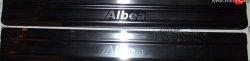 2 033 р. Комплект накладок на порожки автомобиля Novline Fiat Albea 170 седан (2002-2012)  с доставкой в г. Майкоп. Увеличить фотографию 3