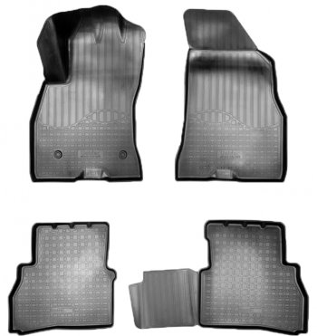Коврики салонные Noplast (3D) Fiat Doblo  263 (2015-2022) рестайлинг (Черные)