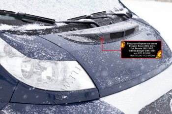 2 399 р. Воздухозаборник на капот (со скотчем 3М) RA  CITROEN Jumper  250 (2006-2014), Fiat Ducato  250 (2006-2014), Peugeot Boxer  250 (2006-2014) (Поверхность: Глянец (под покраску), Неокрашенный)  с доставкой в г. Майкоп. Увеличить фотографию 2