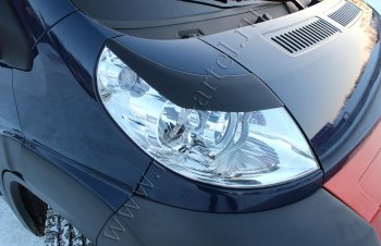 999 р. Реснички на фары (глянец) RA Fiat Ducato 250 (2006-2014) (Неокрашенные)  с доставкой в г. Майкоп. Увеличить фотографию 2