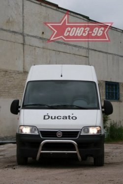 10 844 р. Защита переднего бампера Souz-96 (d60) Fiat Ducato 250 (2006-2014)  с доставкой в г. Майкоп. Увеличить фотографию 2