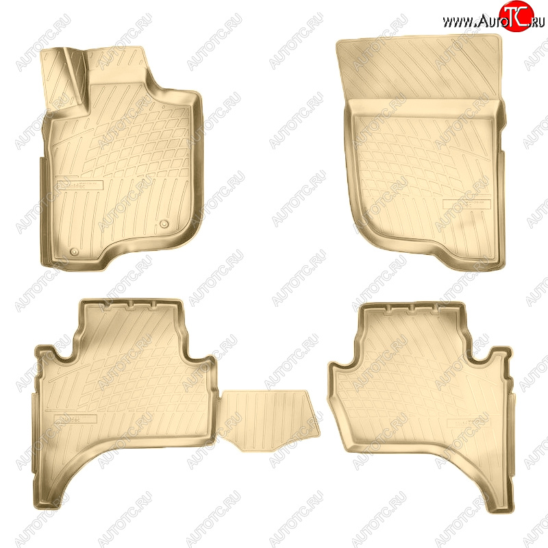 3 389 р. Коврики салона Norplast Unidec Fiat Fullback (2016-2018) (Цвет: бежевый)  с доставкой в г. Майкоп